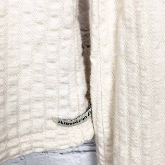 American Eagle | Cream Long Sleeve Blouse | L - Picture 3 of 6